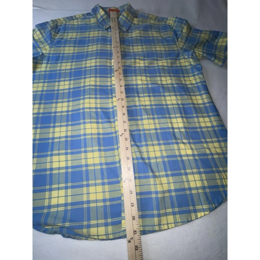 St. Johns Bay Performance‎ Shirt Button Up Plaid Multicolored Mens XL